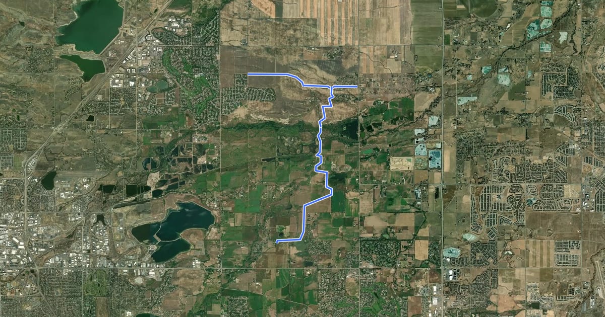 Маршрут East Boulder Trail на спутниковом снимке