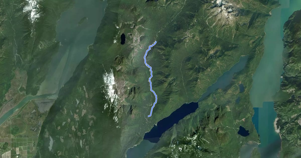 Маршрут East Canyon Trail на спутниковом снимке