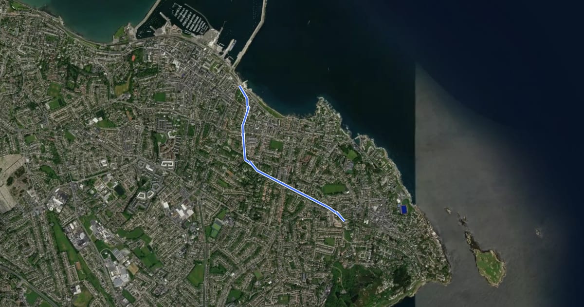 Маршрут East Coast Trail на спутниковом снимке