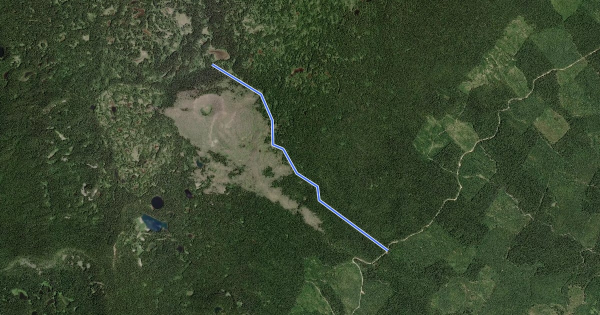 Маршрут East Crater Trail #48 на спутниковом снимке