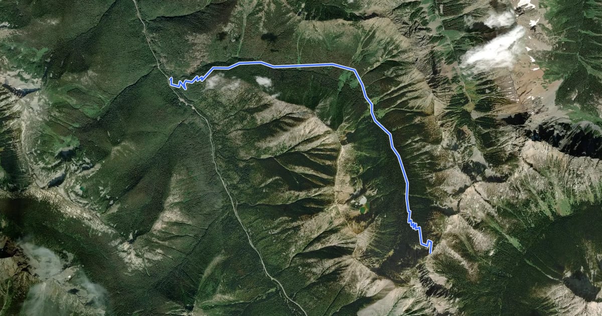 Маршрут East Creek Trail на спутниковом снимке
