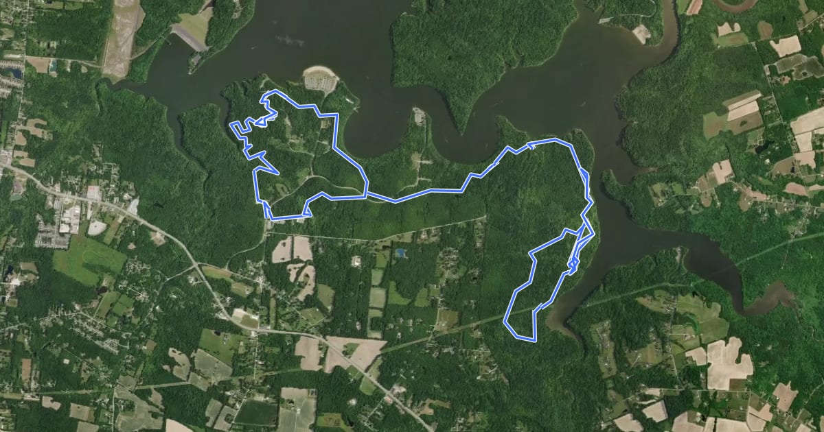 Маршрут East Fork Backpack Trail на спутниковом снимке