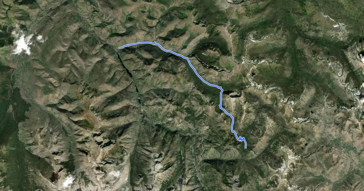 Маршрут East Fork Pasayten Trail на спутниковом снимке