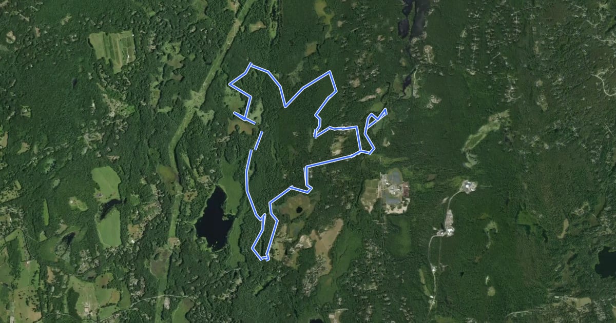 Маршрут East Groton Tour на спутниковом снимке