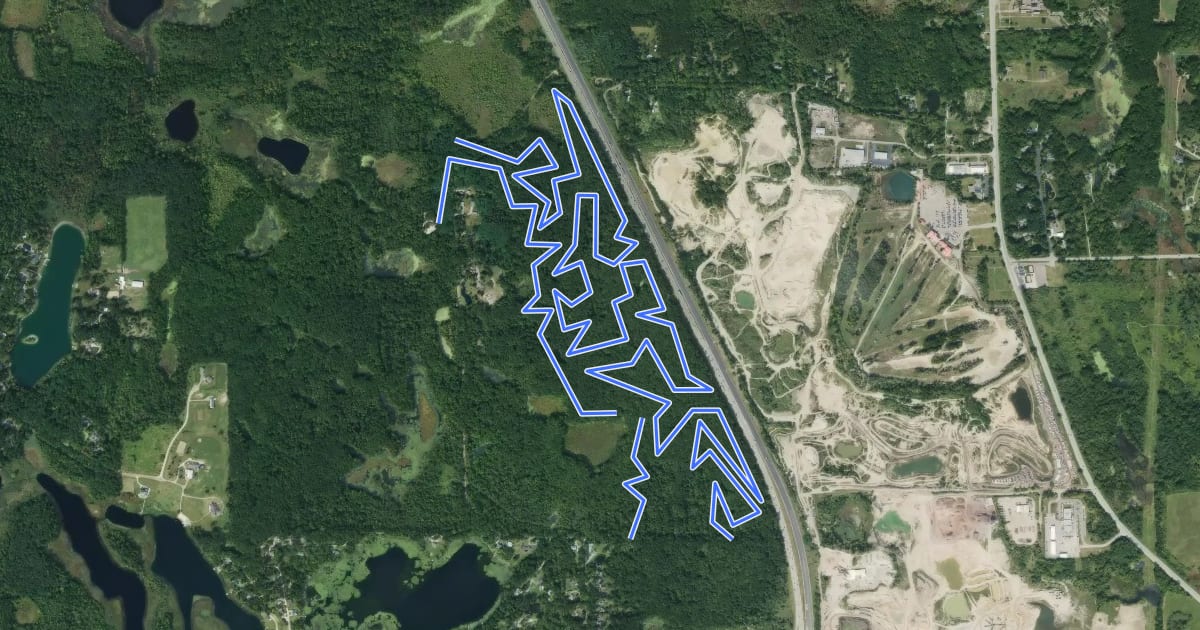 Маршрут East Loop на спутниковом снимке