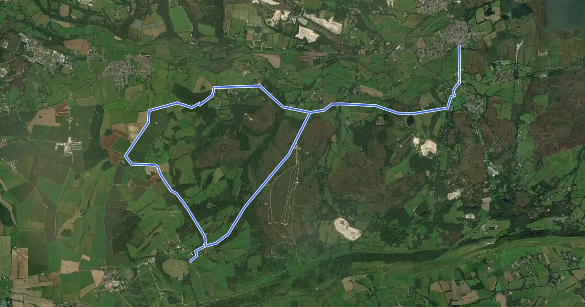 Маршрут East Lulworth Ride на спутниковом снимке