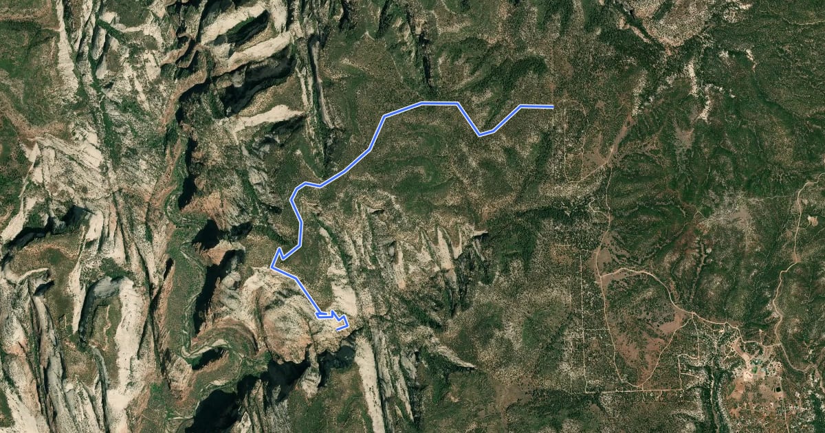 Маршрут East Mesa Trail на спутниковом снимке