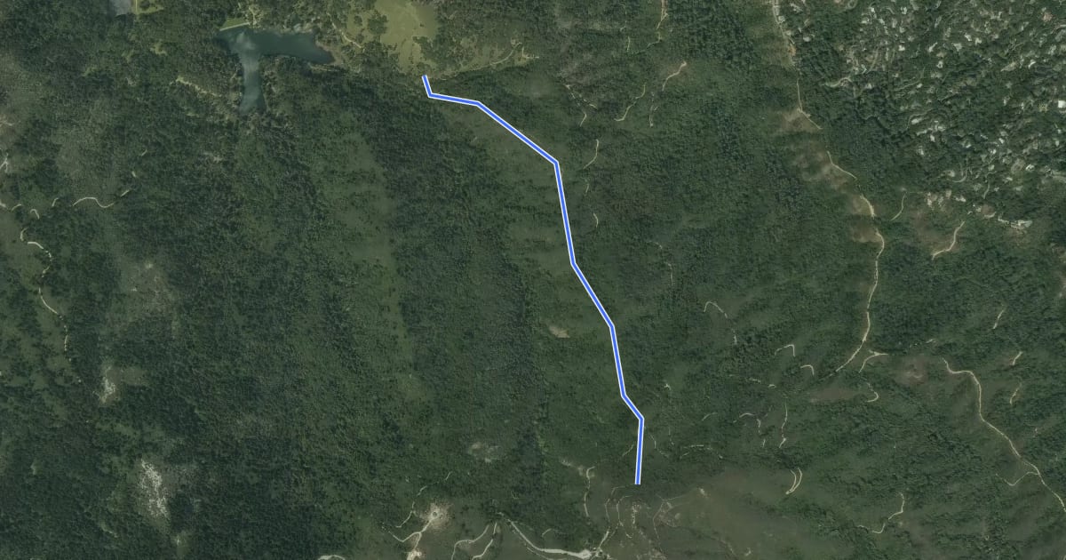 Маршрут East Peak Fire Trail на спутниковом снимке