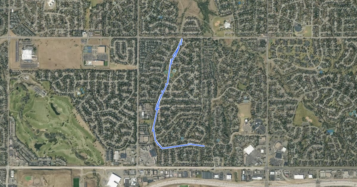 Маршрут East Phillips Trail на спутниковом снимке