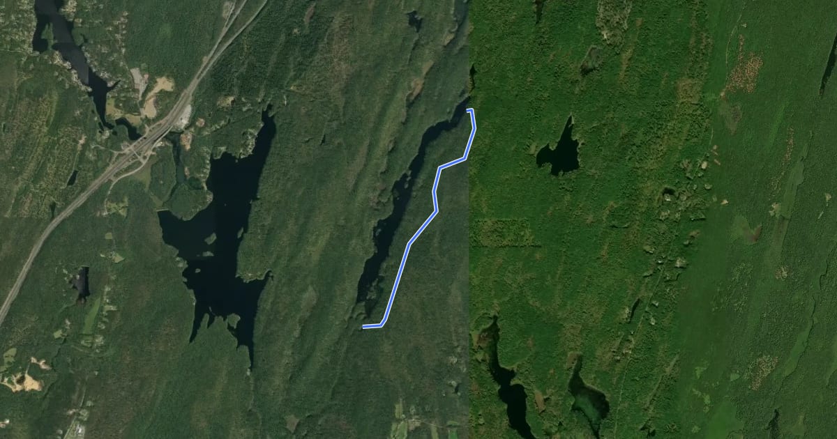 Маршрут East Ridge Trail на спутниковом снимке