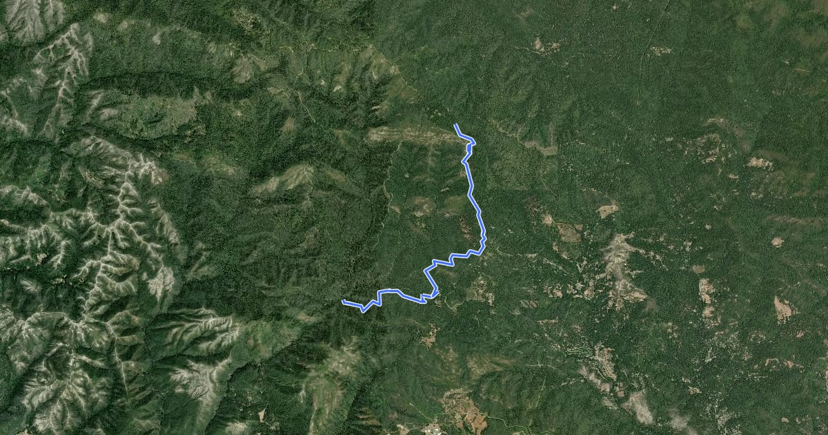 Маршрут East Ridge Trail на спутниковом снимке