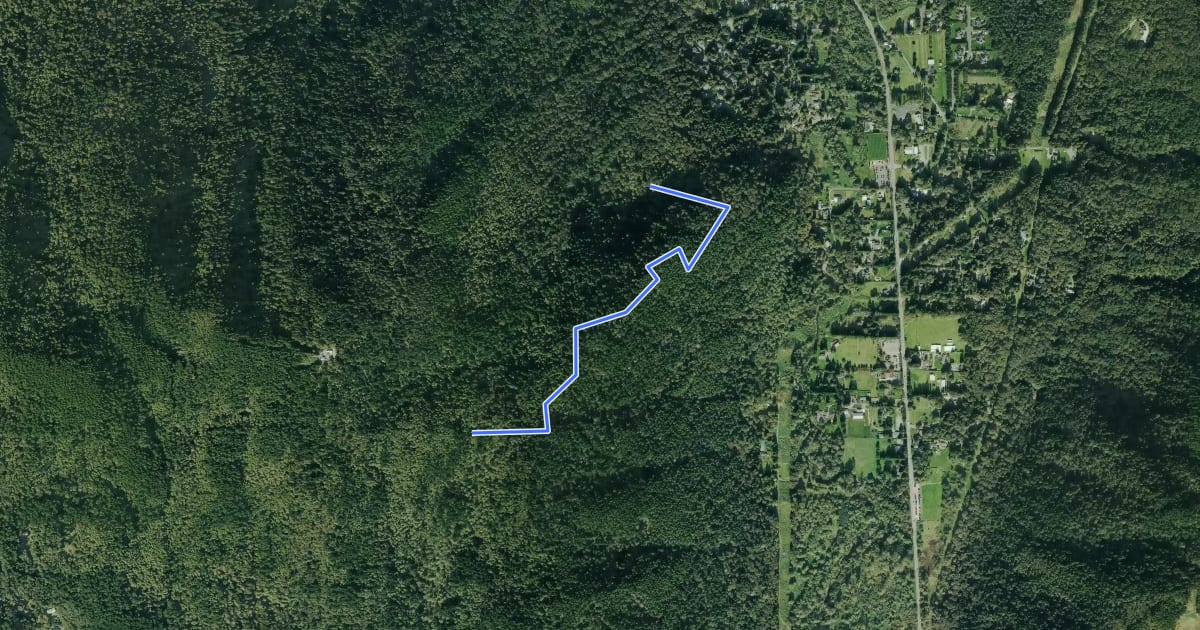 Маршрут East Ridge Trail на спутниковом снимке