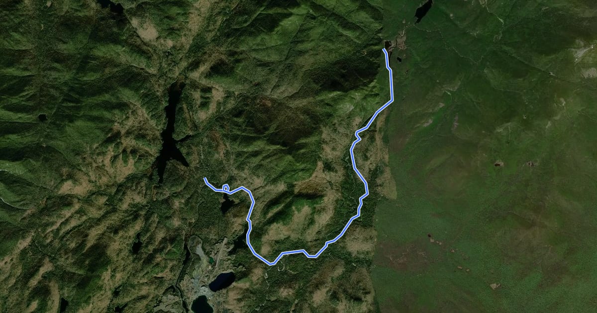 Маршрут East River Trail на спутниковом снимке