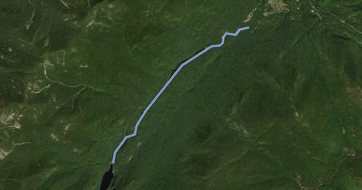 Маршрут East River Trail на спутниковом снимке