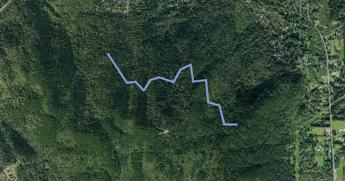 Маршрут East Side Trail на спутниковом снимке