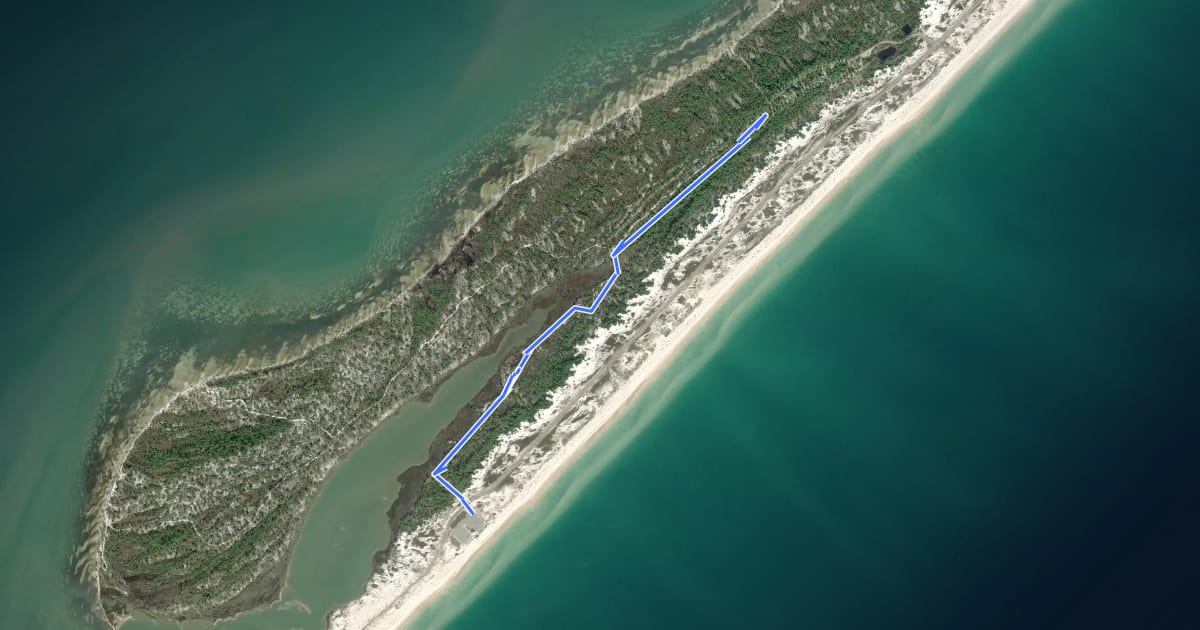 Маршрут East Slough ADA Hikiing Trail на спутниковом снимке