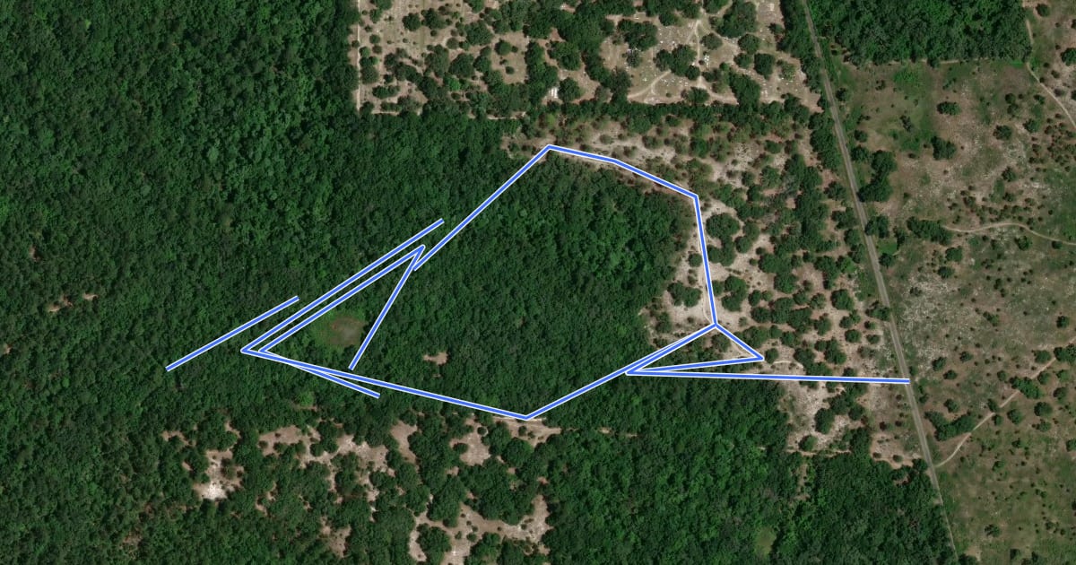 Маршрут East Trail на спутниковом снимке