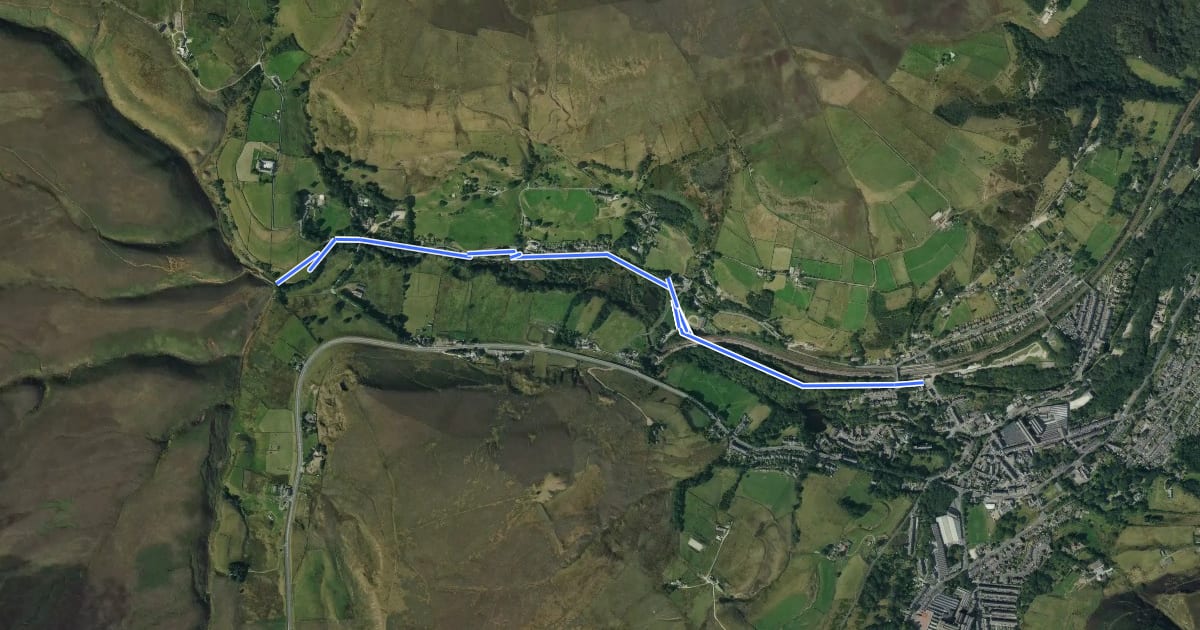 Маршрут Eastergate Return Walk, Marsden Moor на спутниковом снимке