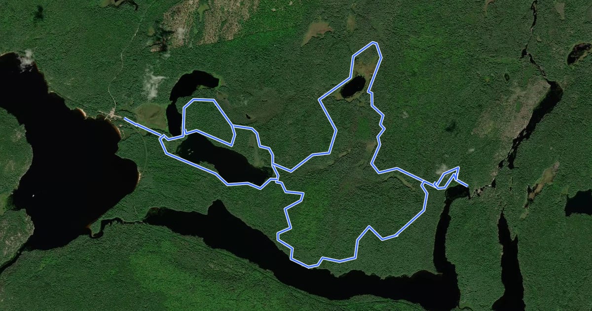 Маршрут Eastern Pines Backpacking Trail на спутниковом снимке