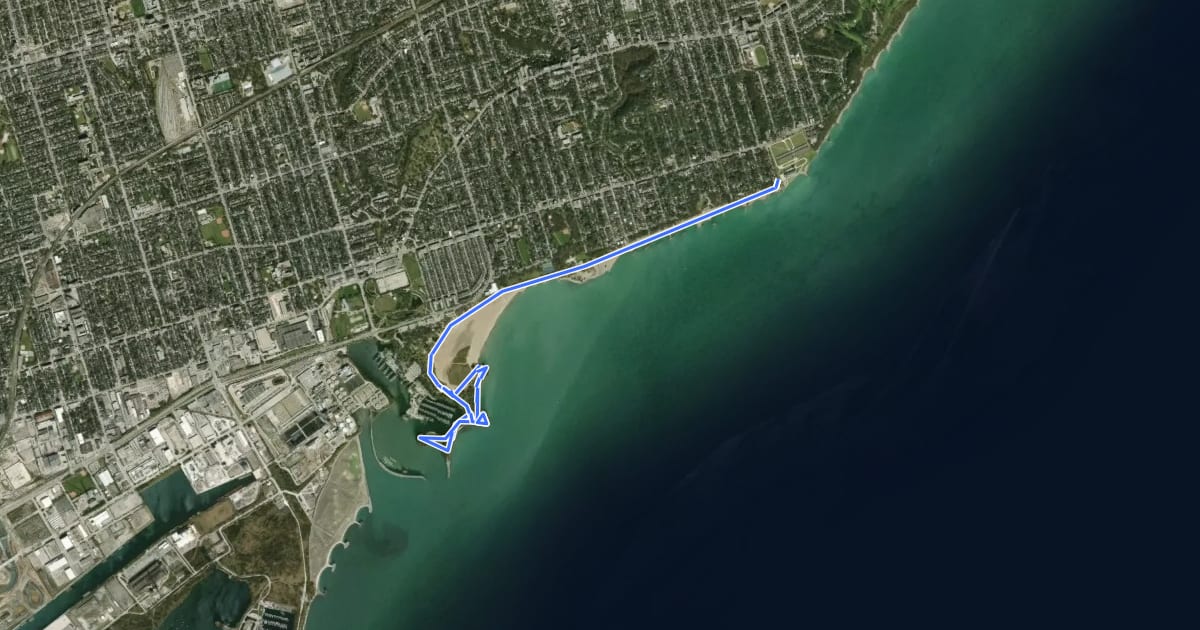 Маршрут Eastern Ravines & Beaches Discovery Walk - Beach section на спутниковом снимке