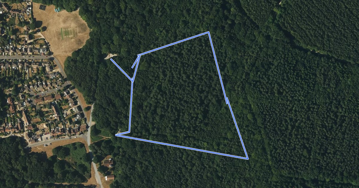 Маршрут Easy Access Trail, Harewoods на спутниковом снимке