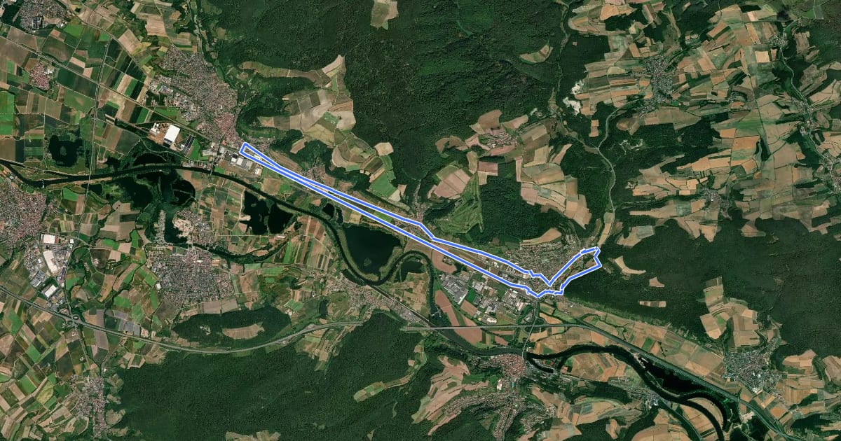 Маршрут Ebelsbach/Zeil Weintal-Route на спутниковом снимке