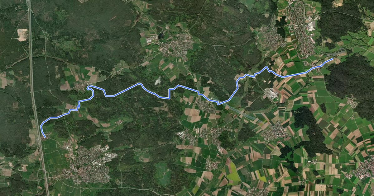Маршрут Ebenbühlweg на спутниковом снимке
