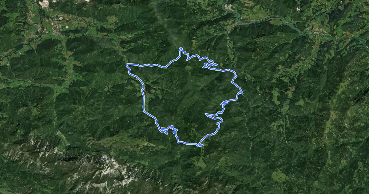 Маршрут Ebenforstalm Rundtour на спутниковом снимке