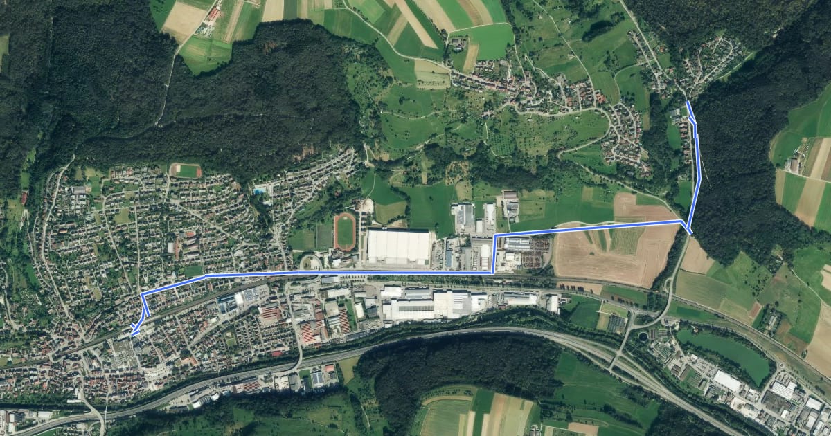 Маршрут Ebersbach - Nassachmühle на спутниковом снимке