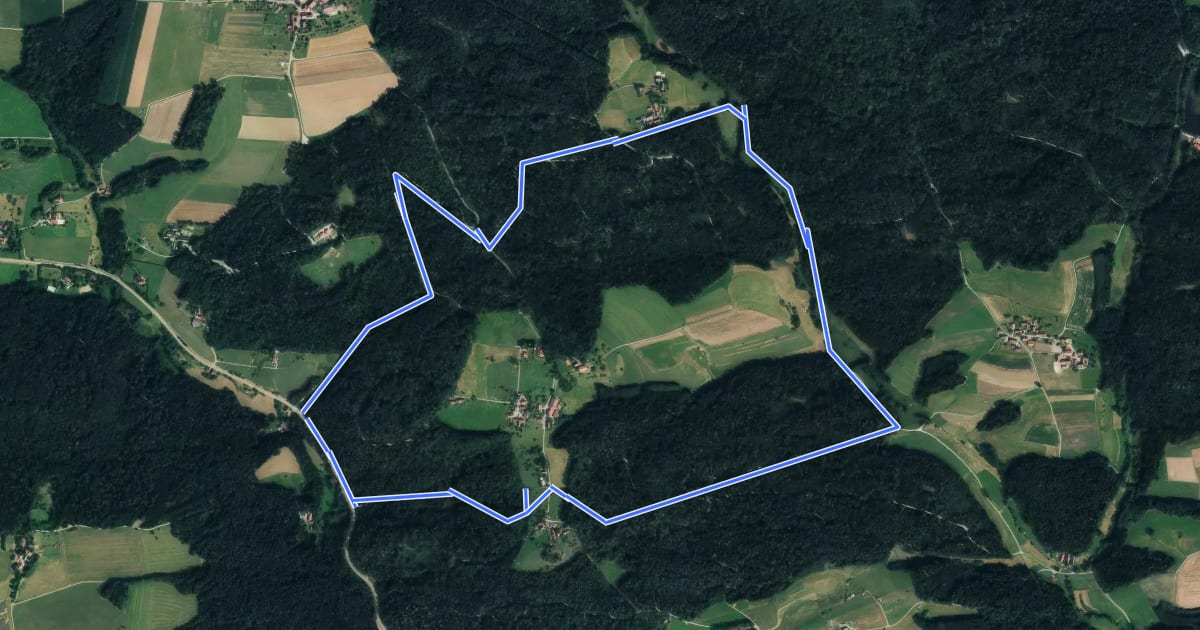 Маршрут Ebersberg Rundweg на спутниковом снимке