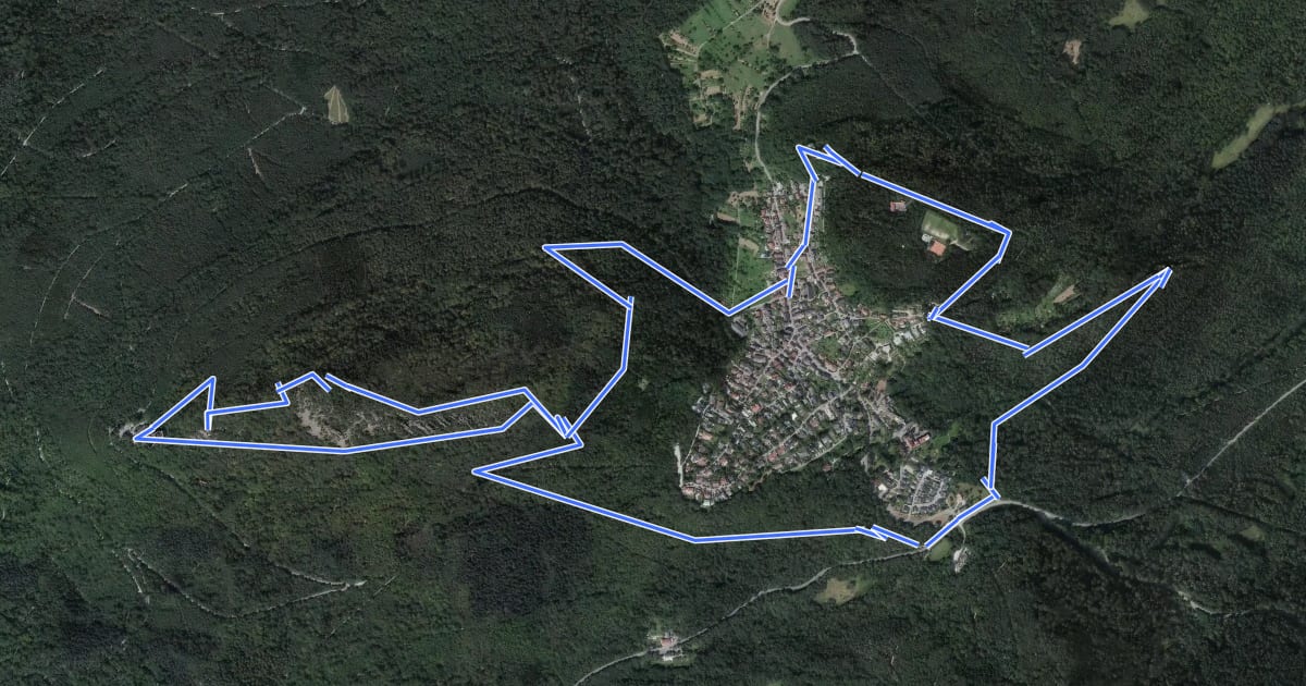 Маршрут Ebersteinburg-Rundweg на спутниковом снимке
