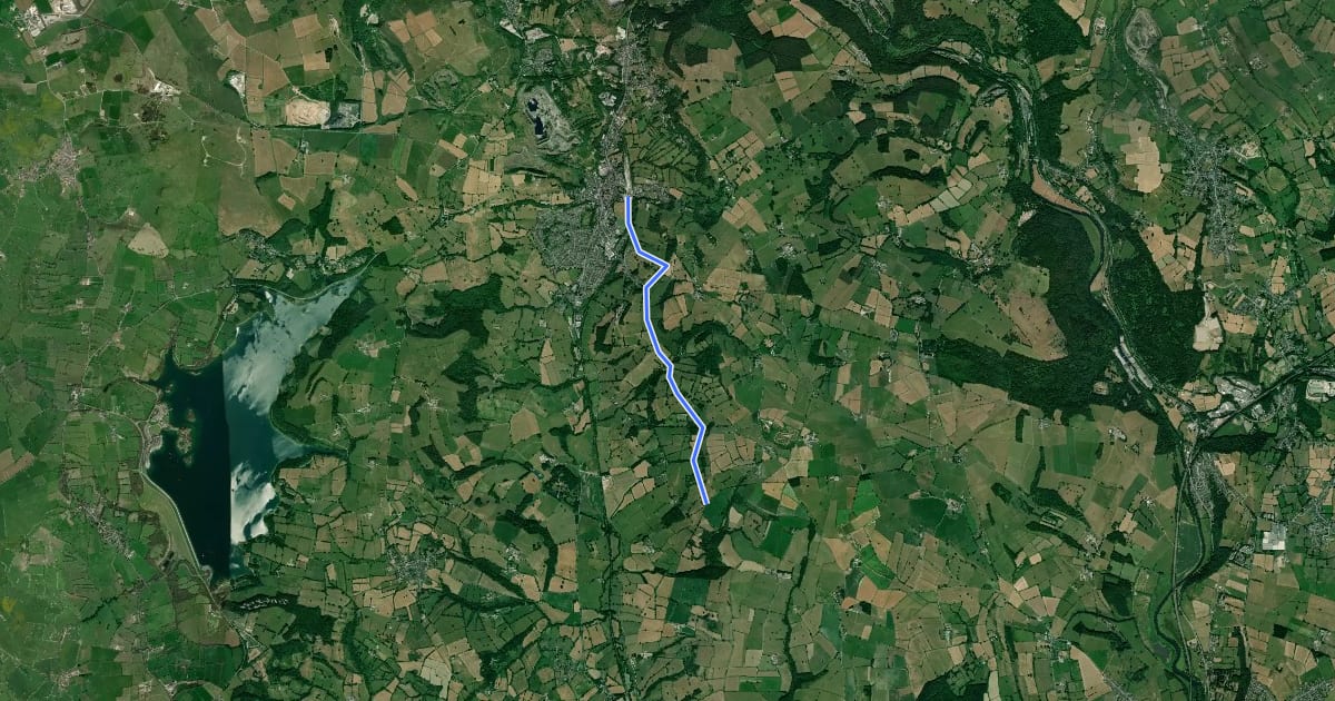 Маршрут Ecclesbourne Way на спутниковом снимке