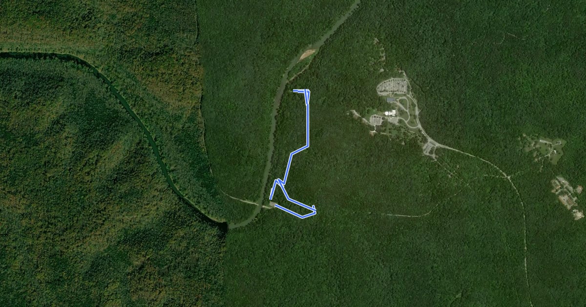 Маршрут Echo River Springs Trail на спутниковом снимке