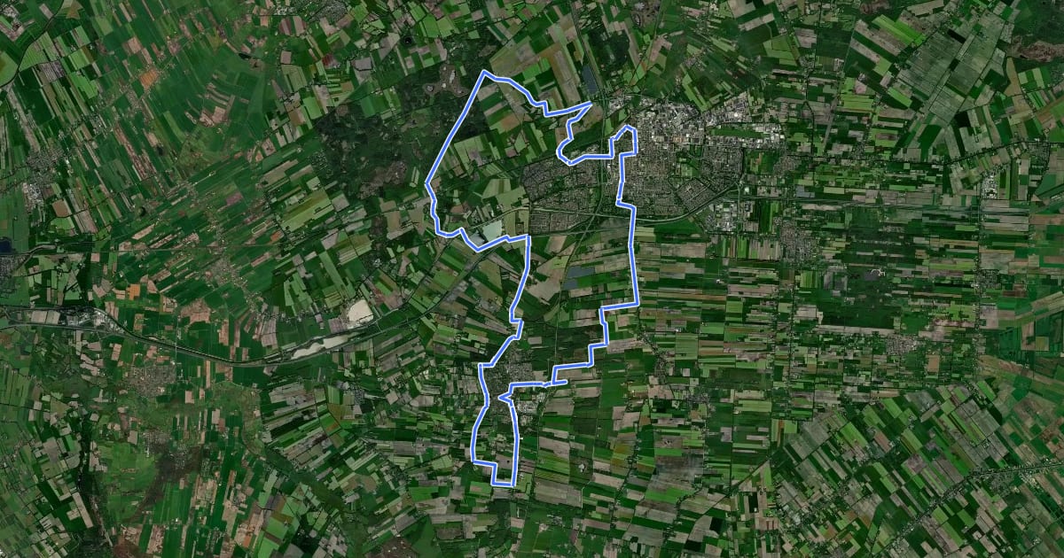 Маршрут Echtener route на спутниковом снимке