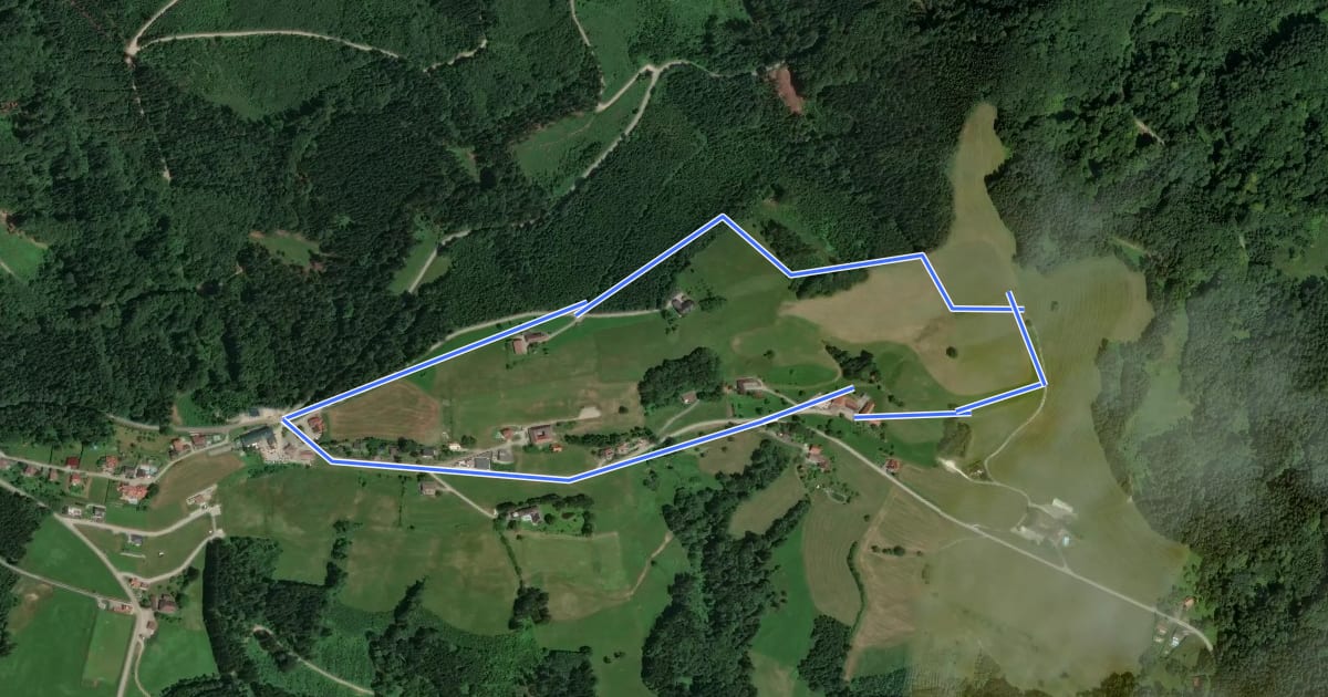 Маршрут Eckelsbergweg - Wanderweg K70 на спутниковом снимке