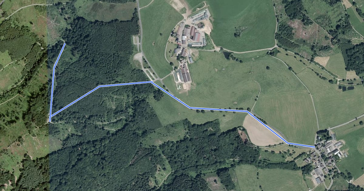 Маршрут Eckenhagen Rundweg A2 на спутниковом снимке