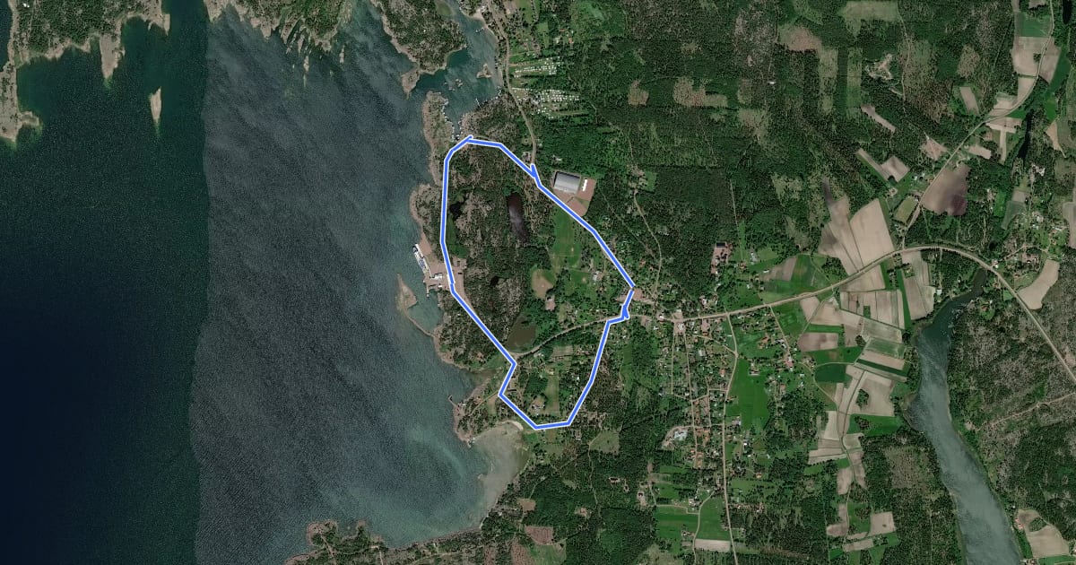 Маршрут Eckerö promenad на спутниковом снимке