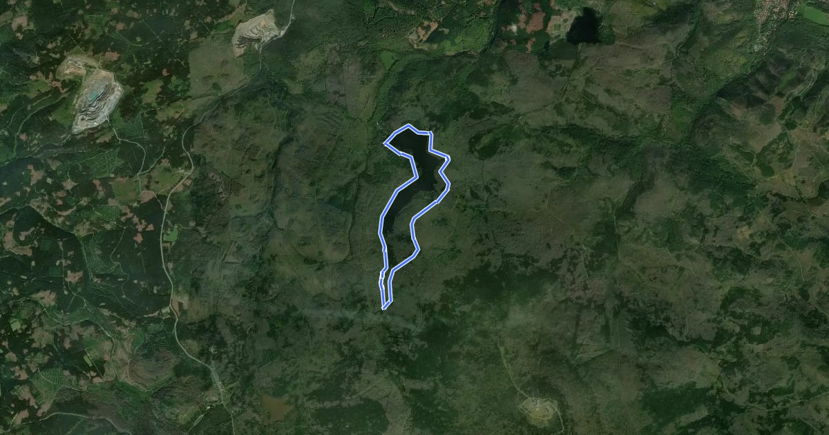 Маршрут Eckertalsperren-Rundweg на спутниковом снимке