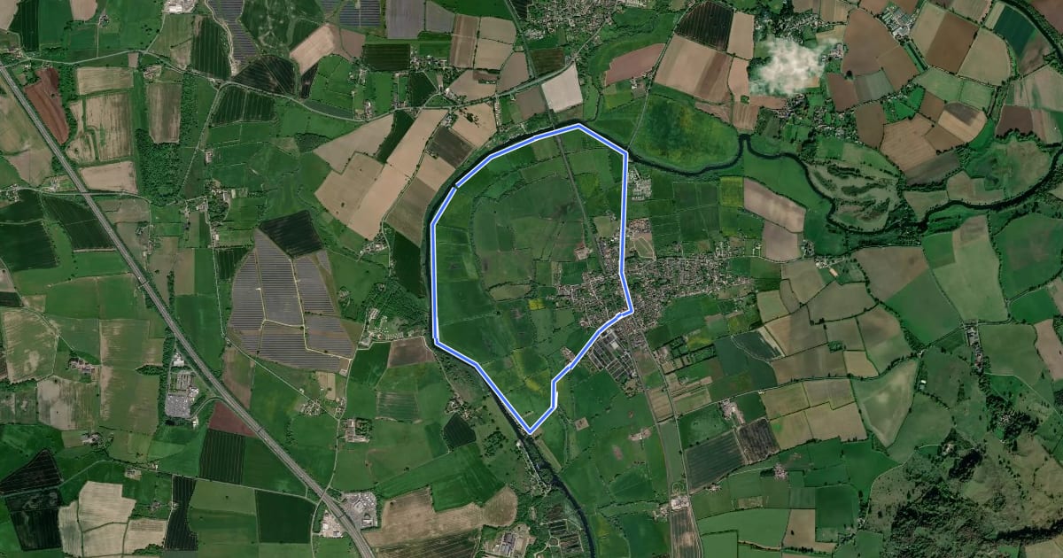 Маршрут Eckington Wharf Circular Walk на спутниковом снимке