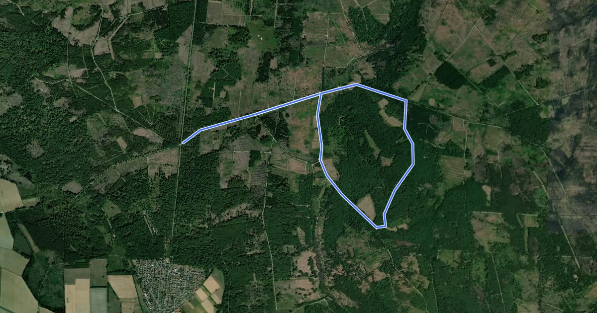 Маршрут Eco Pfad Holzhausen, Gahrenbergrunde на спутниковом снимке