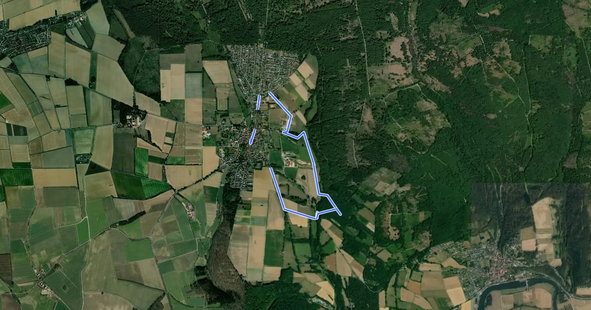 Маршрут Eco Pfad Holzhausen, Osterbergrunde на спутниковом снимке