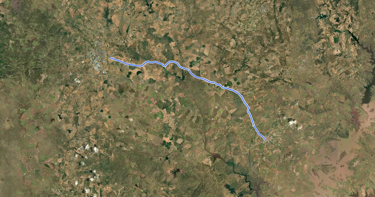 Маршрут Ecopista de Reguengos на спутниковом снимке