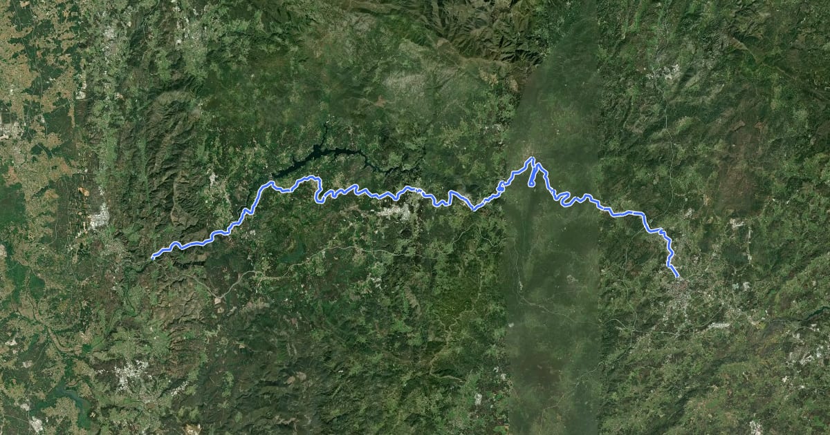 Маршрут Ecopista do Vale do Vouga на спутниковом снимке