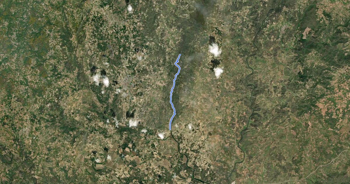 Маршрут Ecovia do rabaçal (Da Praia Fluvial a Lilela) на спутниковом снимке