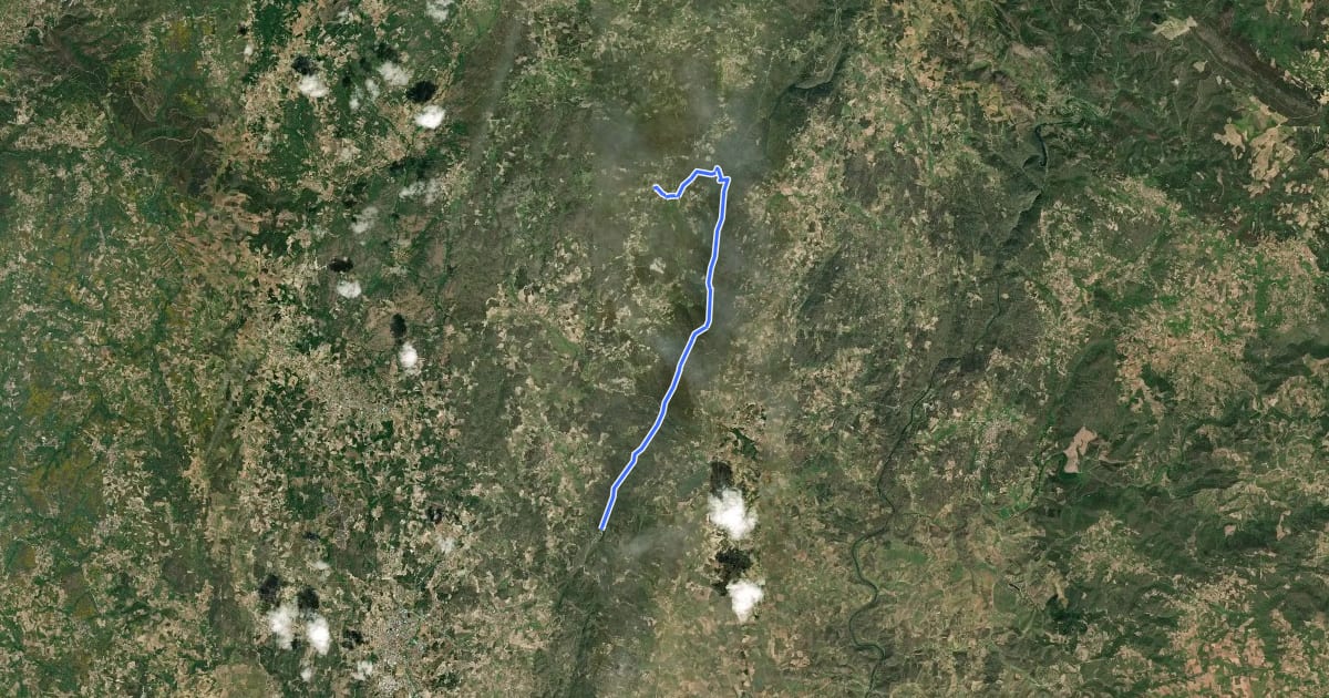 Маршрут Ecovia do rabaçal (De Sonim à Praia fluvial) на спутниковом снимке