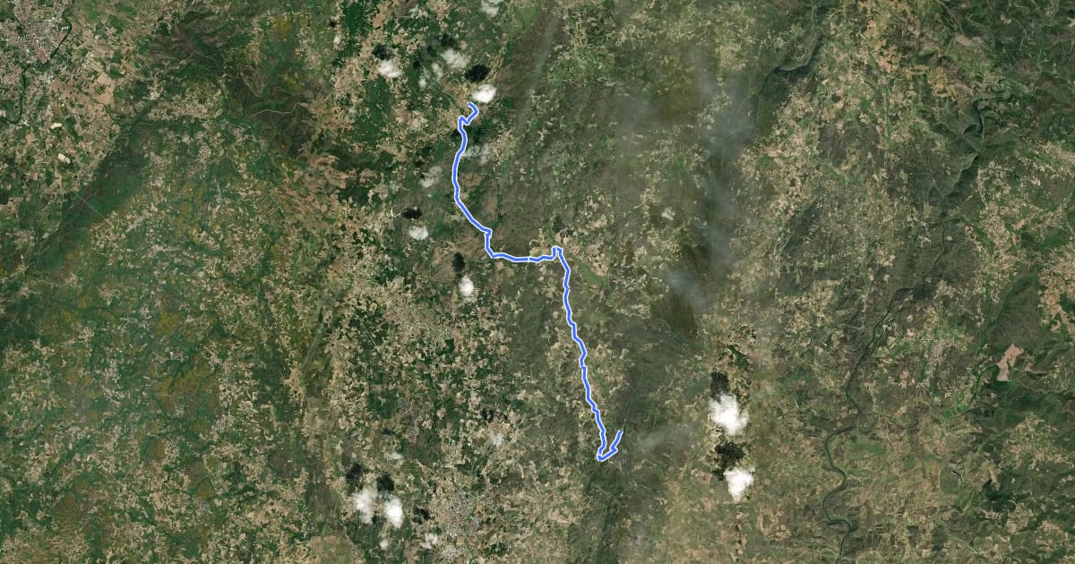 Маршрут Ecovia do rabaçal (De Tinhela à praia fluvial) на спутниковом снимке