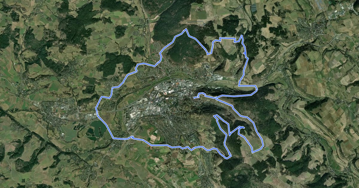 Маршрут Edelmann-Ringweg на спутниковом снимке