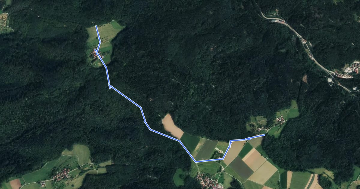Маршрут Edelmannshof - Langenberg на спутниковом снимке