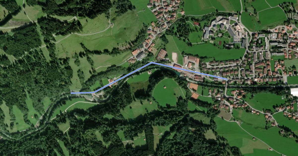 Маршрут Edelsbergweg - Obweg на спутниковом снимке