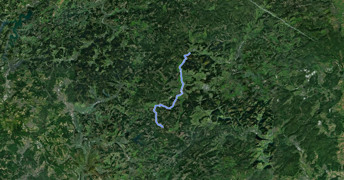 Маршрут Ederhöhenweg на спутниковом снимке